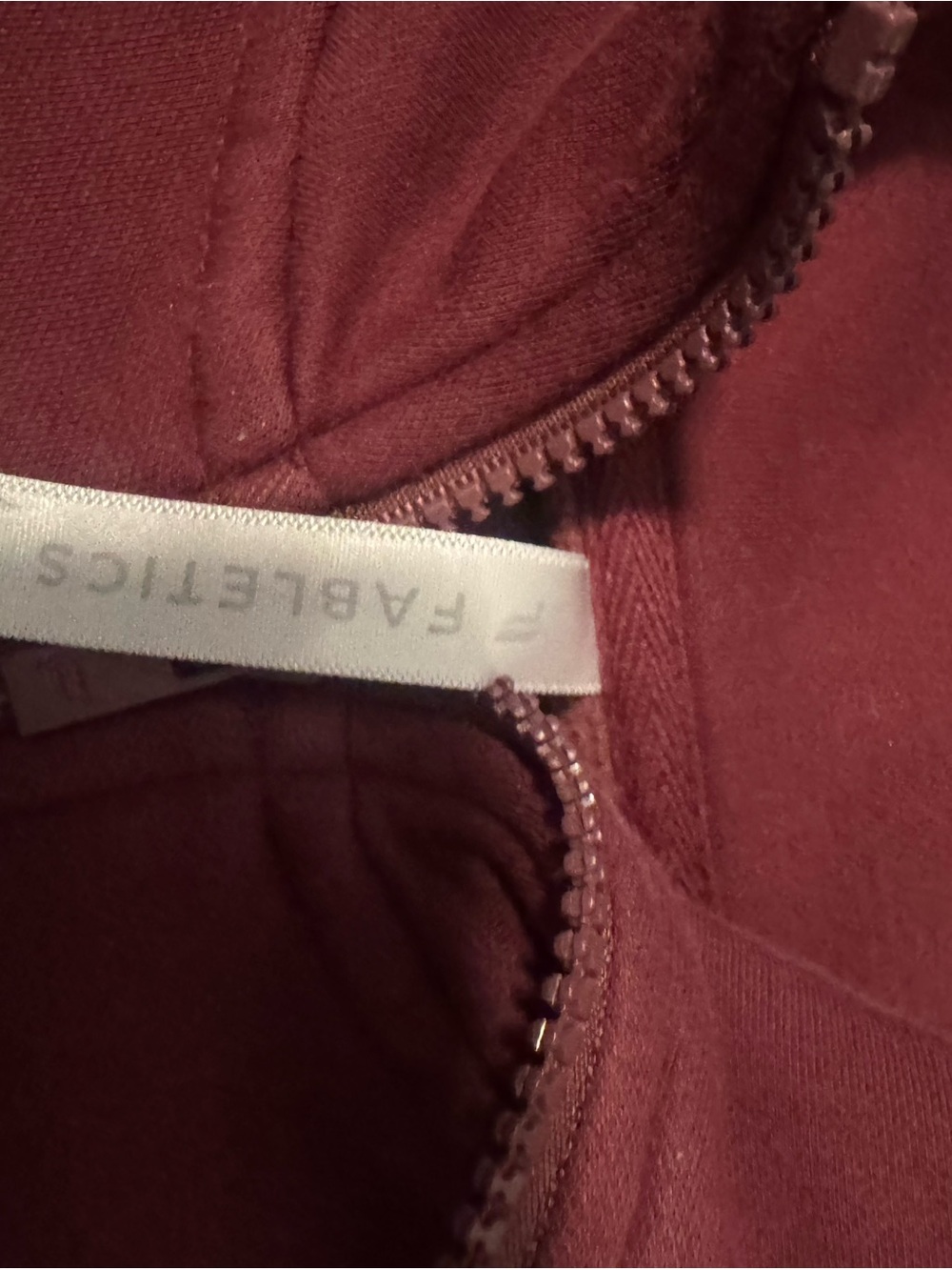 Fabletics Maroon Quarter-Zip Pullover - Picture 2 of 4